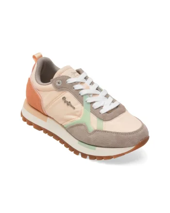 Pantofi sport PEPE JEANS multicolor, LS40026, din material textil si piele naturala