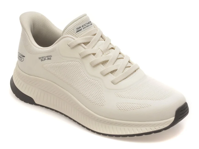 Pantofi sport SKECHERS albi, 118423, din material textil