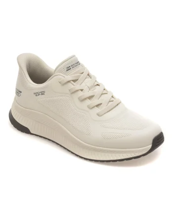 Pantofi sport SKECHERS albi, 118423, din material textil