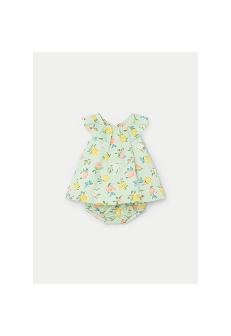 Rochie fete,  139055, Verde, Bumbac
