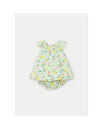 Rochie fete,  139055, Verde, Bumbac