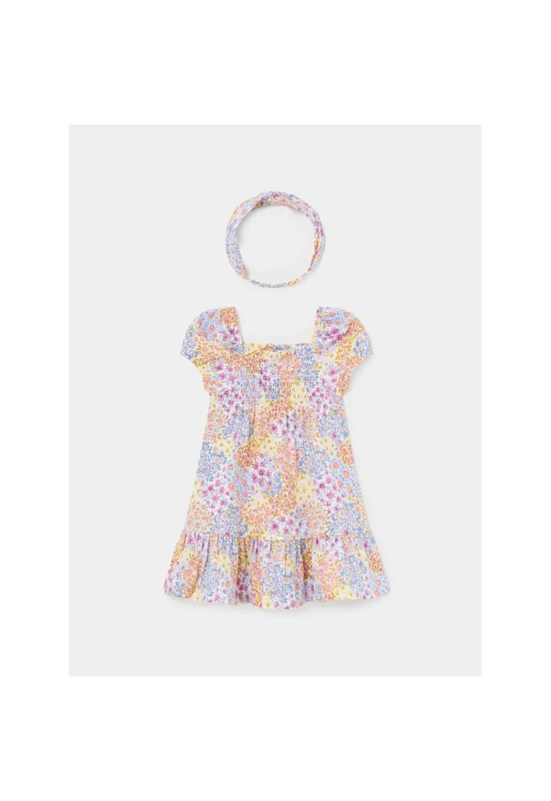 Rochie fete,  12921, Multicolor, Bumbac