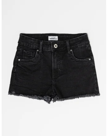 Blugi scurti cu talie inalta Patty, Negru