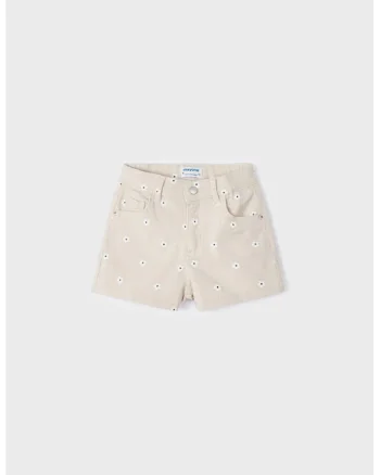 Pantaloni scurti cu model texturat, Gri deschis