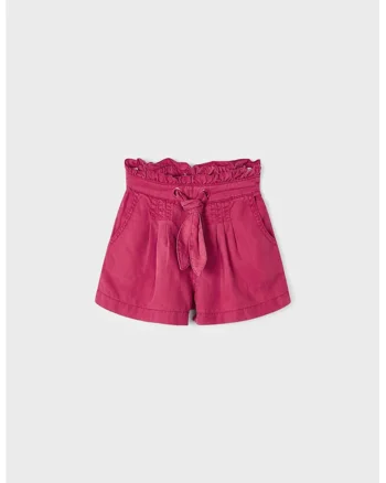 Pantaloni scurti de lyocell cu buzunare, Roz zmeuriu