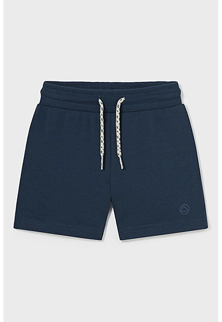 Pantaloni scurti din amestec de bumbac cu snur, Bleumarin
