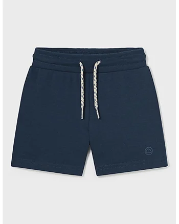 Pantaloni scurti din amestec de bumbac cu snur, Bleumarin