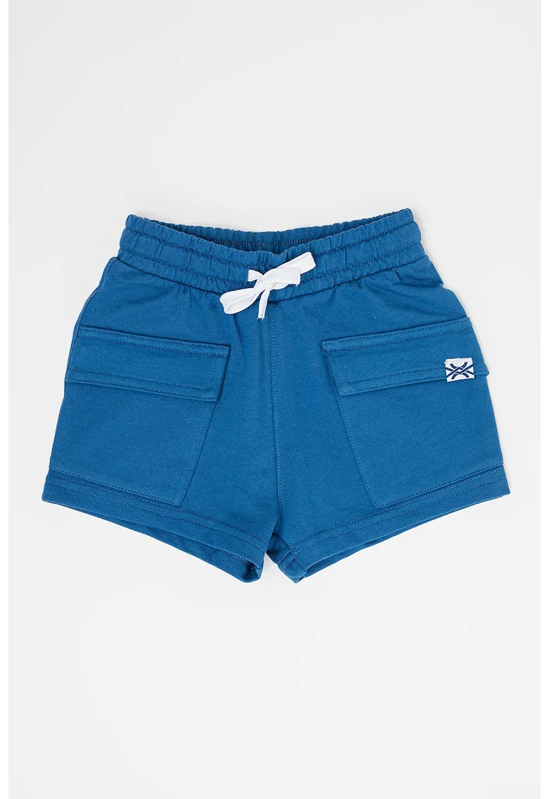 Pantaloni scurti cu snur si buzunare, Albastru inchis