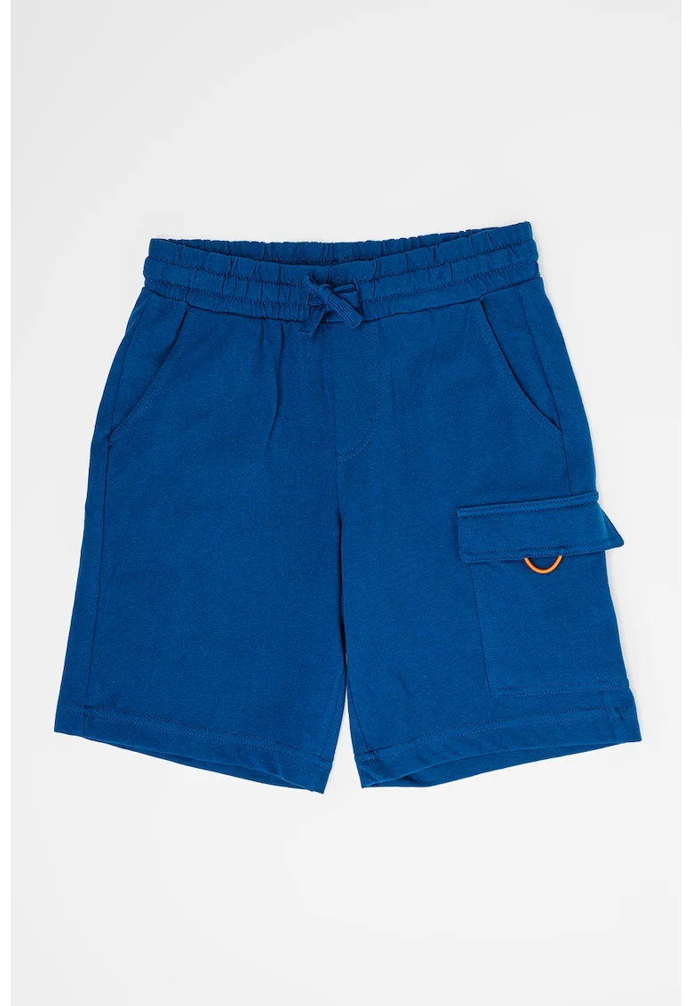 Pantaloni scurti de bumbac cu buzunare, Albastru