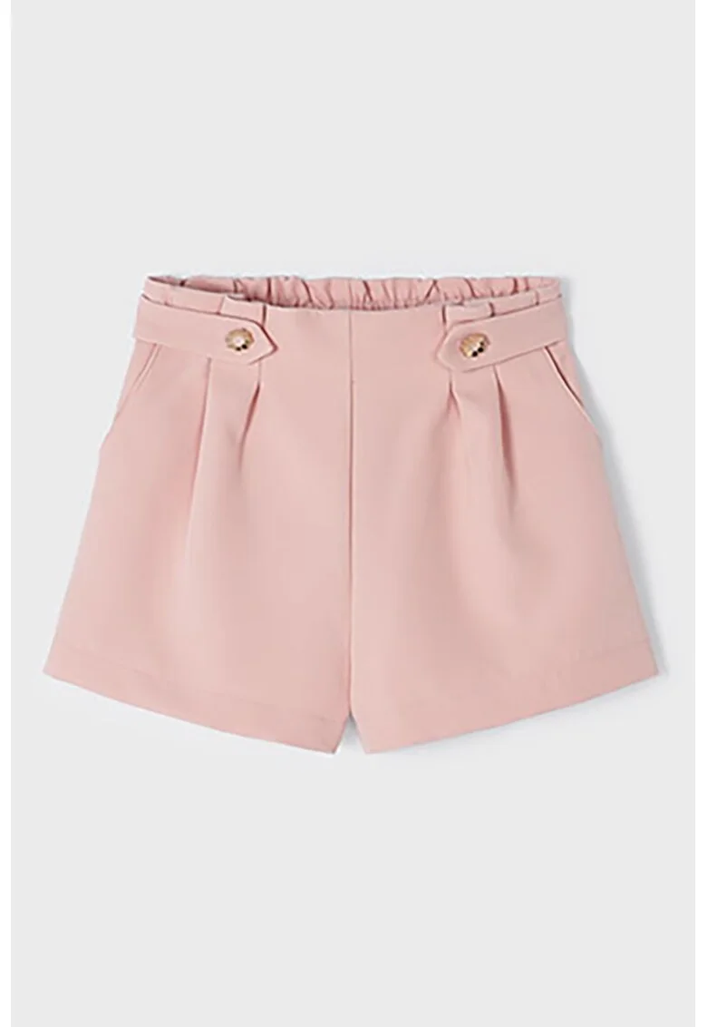 PAntaloni scurti cu talie elastica, Roz deschis