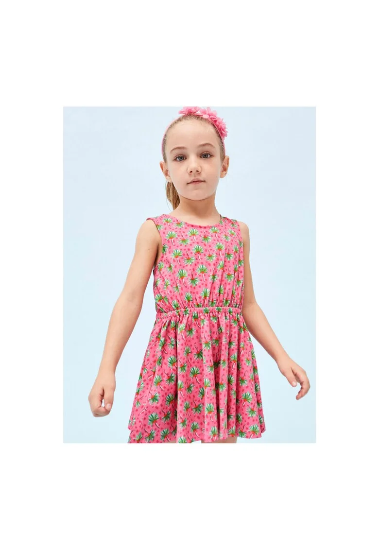 Rochie fete,  302080588, Bumbac, Roz, Roz