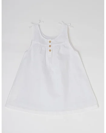 Rochie din amestec de in, Alb