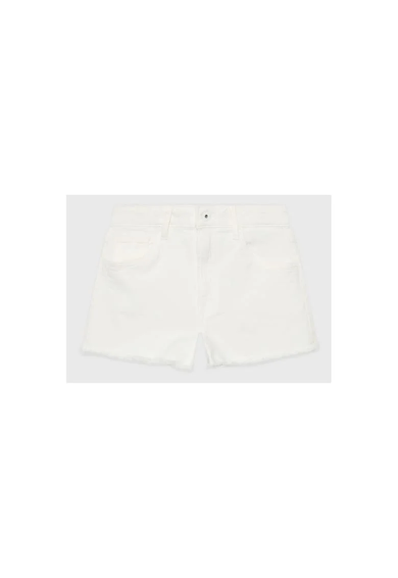 Pantaloni scurti copii,  Bumbac, Alb, Alb