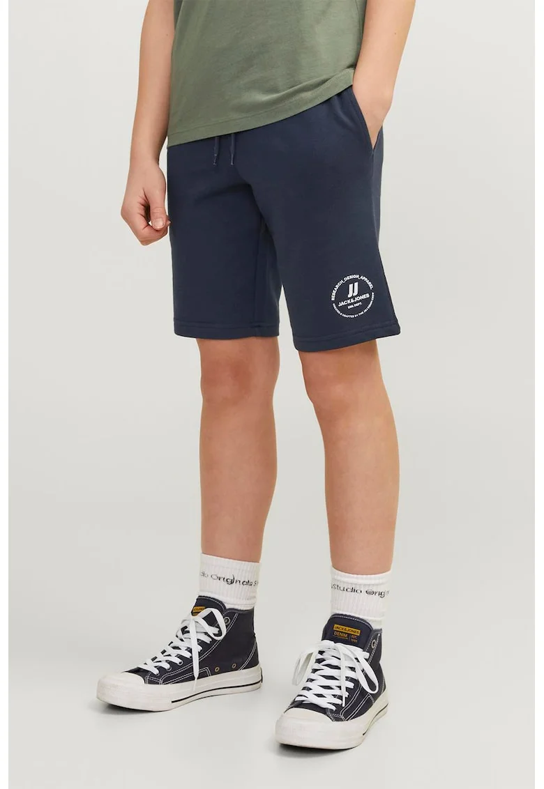 Bermude slim fit cu banda elastica in talie Swift, Bleumarin