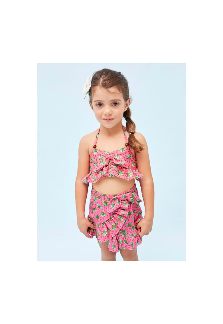 Costum de baie Fete,  302074204 Poliester, Roz, Roz