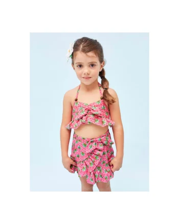 Costum de baie Fete,  302074204 Poliester, Roz, Roz