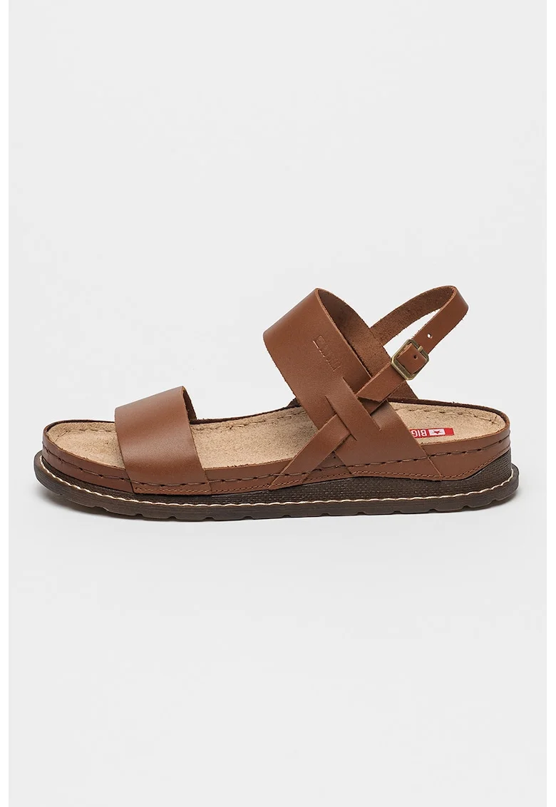 Sandale slingback de piele, Maro scortisoara
