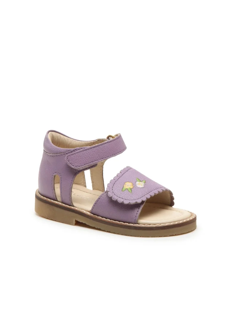 Sandale fata,  Piele naturala, Violet