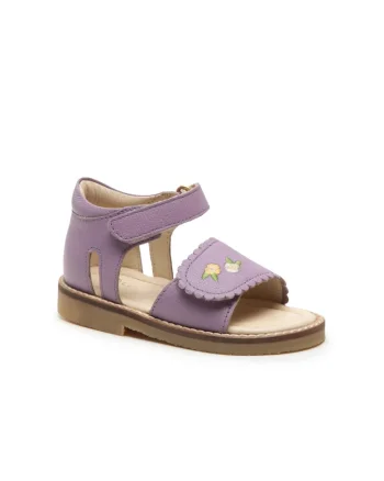 Sandale fata,  Piele naturala, Violet