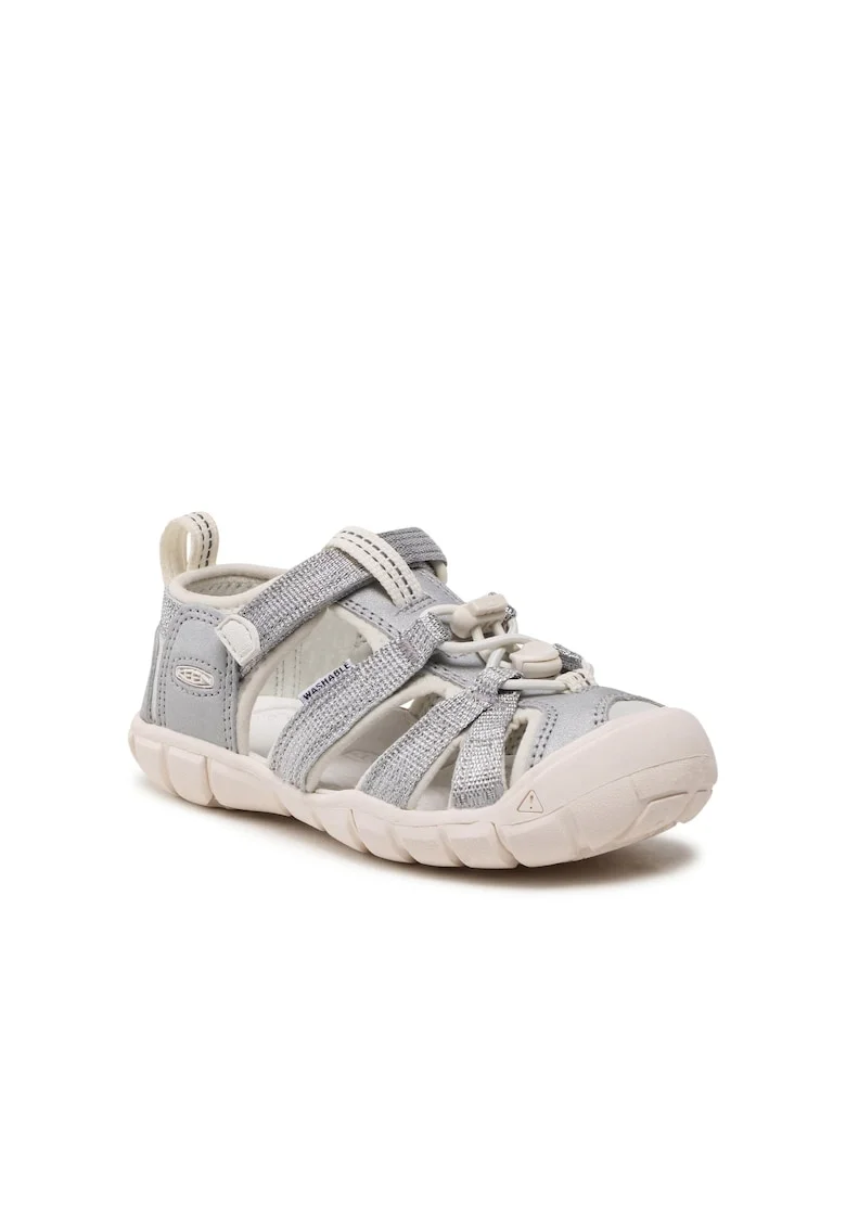 Sandale copii,  302678716, Piele ecologica, Argintiu, Argintiu
