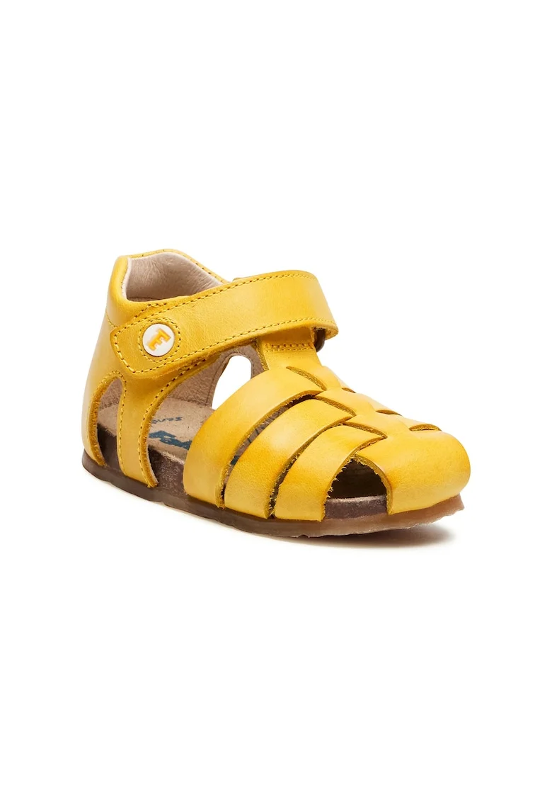 Sandale copii,  208158770, Piele naturala, Galben, Galben