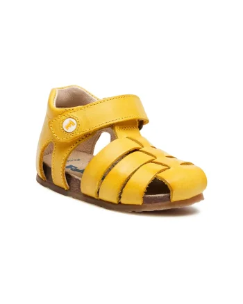 Sandale copii,  208158770, Piele naturala, Galben, Galben