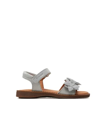 Sandale copii,  888077, Piele naturala, Argintiu