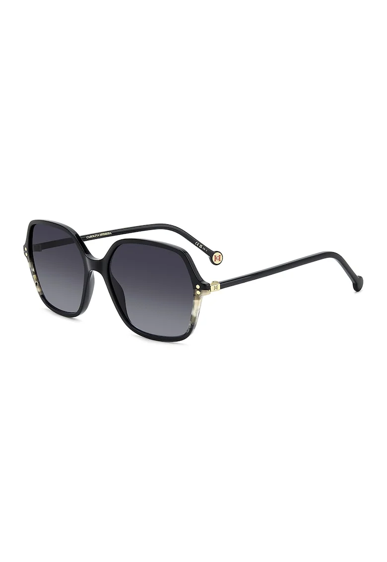 Ochelari de soare rotunzi cu lentile in degrade, Negru
