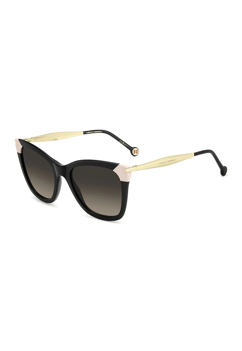 Ochelari de soare cat-eye cu lentile in degrade, Auriu