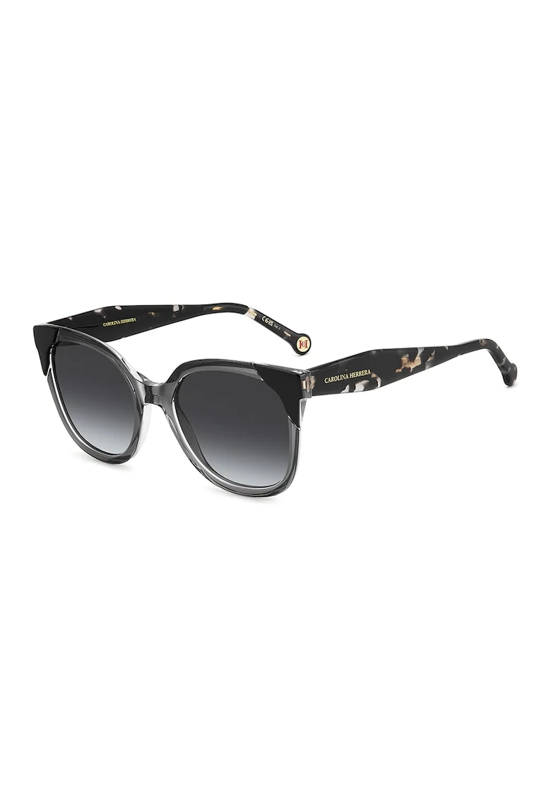 Ochelari de soare butterfly cu logo lateral, Negru/Alb murdar