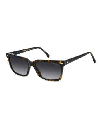 Ochelari de soare dreptunghiulari cu lentile uni, Negru/Caramel