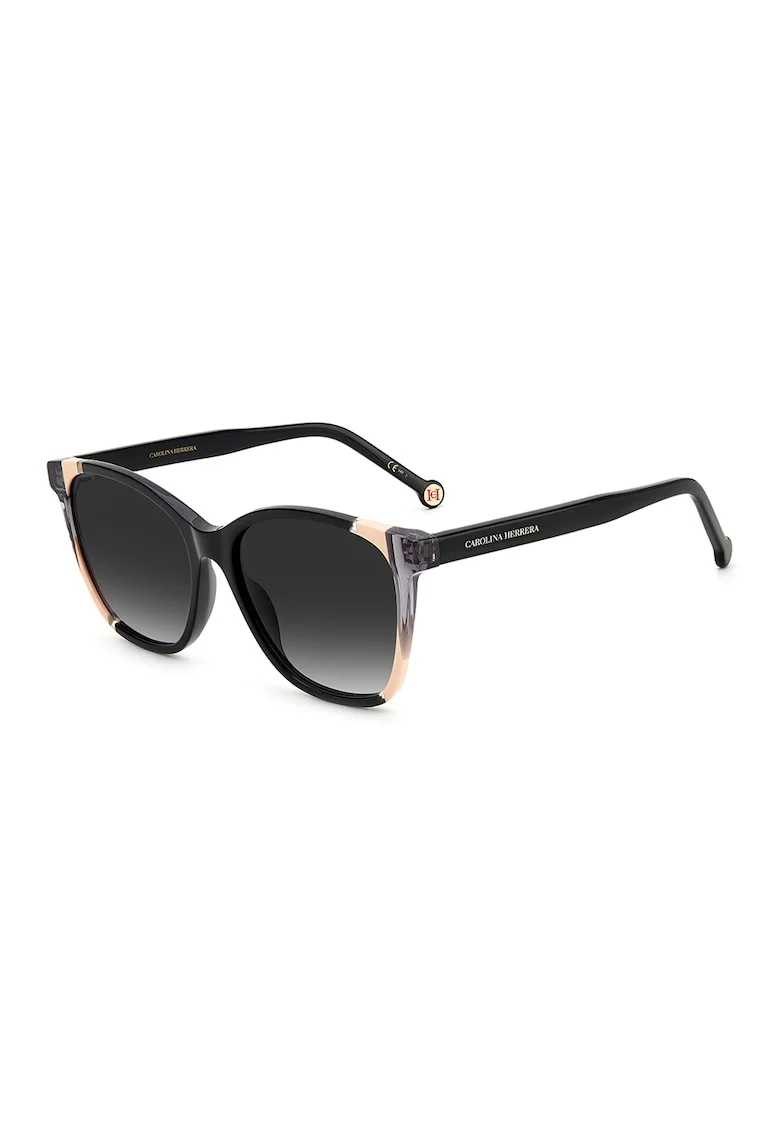 Ochelari de soare wayfarer cu lentile in degrade, Negru