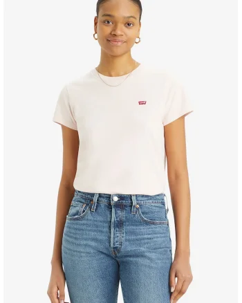 Tricou din bumbac cu decolteu la baza gatului