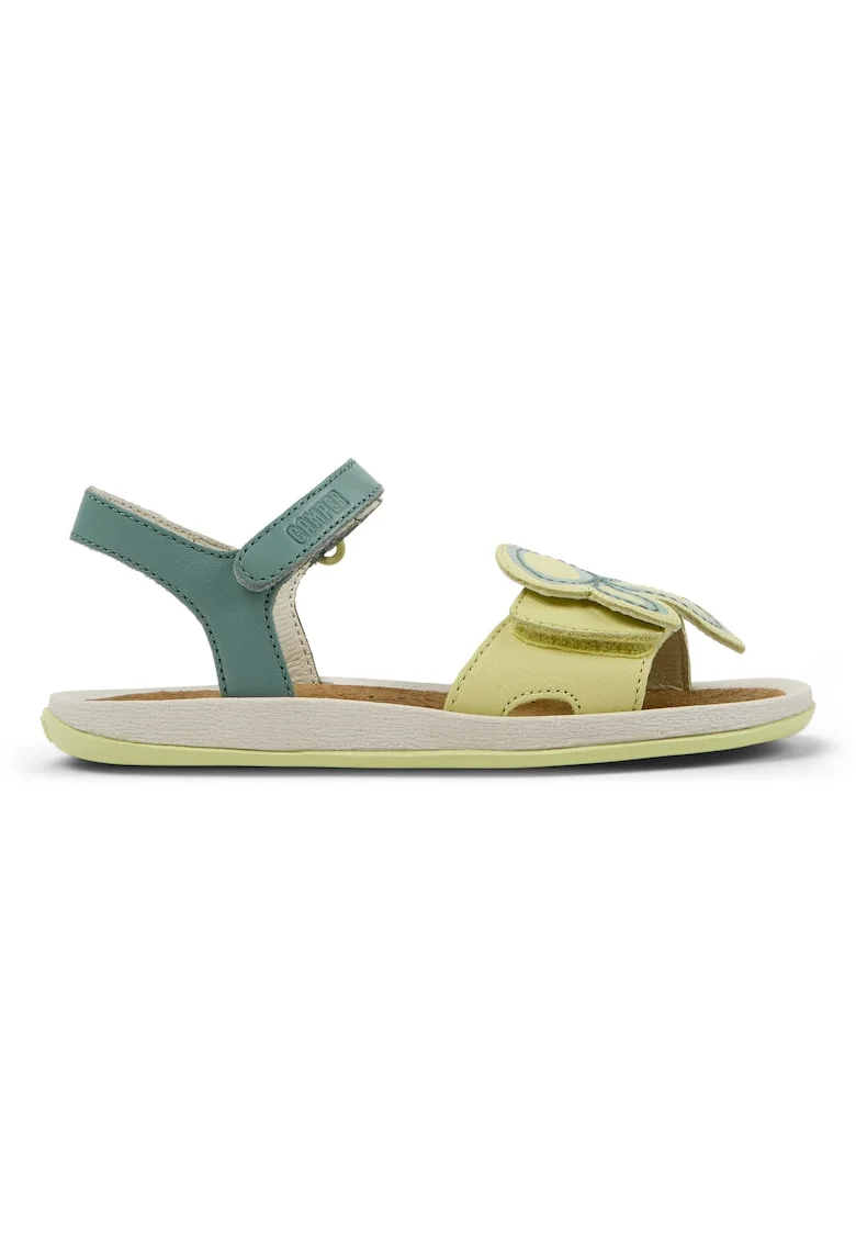 Sandale de piele Bicho Twins, Verde