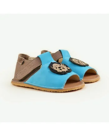 Sandale Barefoot din piele naturala, Nala, Albastru, Albastru