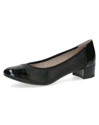 Pantofi dama perforati 9 22504 44, Negru