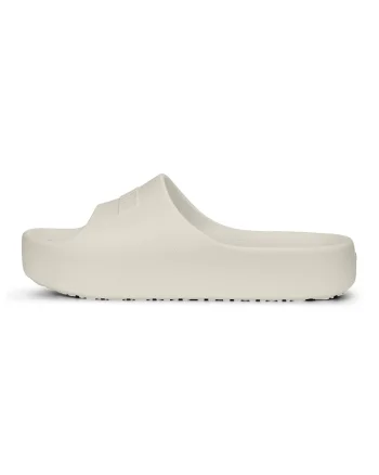 Papuci flatform Shibusa, Alb fildes