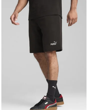 Bermude sport cu talie elastica Essentials 2, Negru/Alb murdar