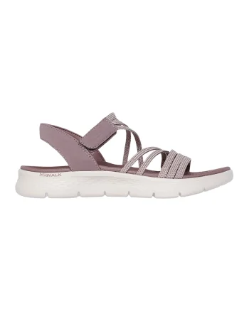 Sandale de piele ecologica cu velcro, Roz inchis