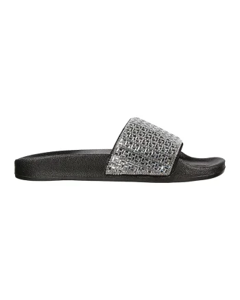Papuci stralucitori Pop Ups - New Spark, Negru/Argintiu