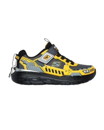 Pantofi sport cu velcro Skech Tracks, Galben/Gri carbune
