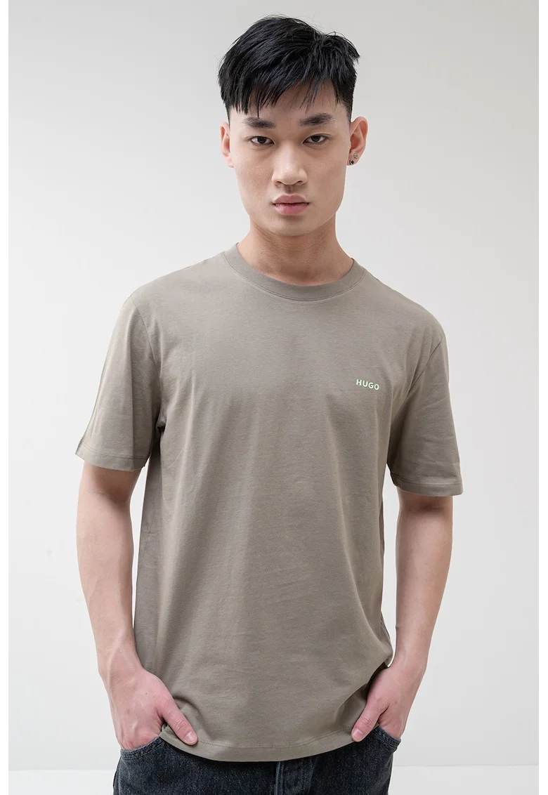 Tricou din bumbac Dero, Kaki