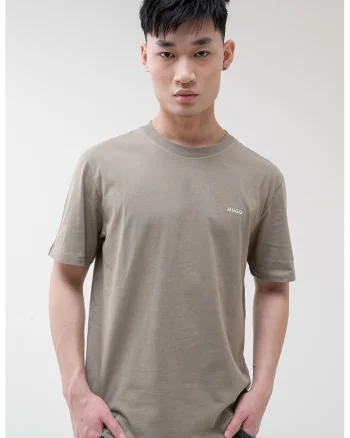 Tricou din bumbac Dero, Kaki