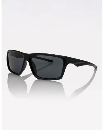 Ochelari de soare dreptunghiulari unisex cu lentile polarizate, Negru