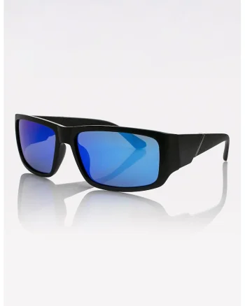 Ochelari de soare unisex cu lentile oglinda polarizate, Negru