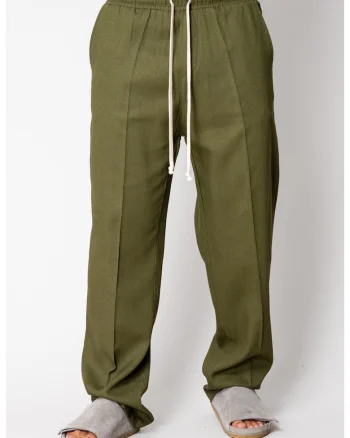 Pantaloni lung din IN cu snur Kaki 16855, Kaki
