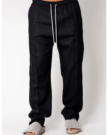 Pantaloni lung din IN cu snur Black 16859, Negru