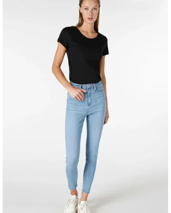 Blugi skinny cu talie inalta