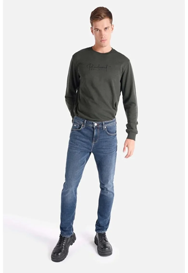 Pantaloni De Barbati Albastru Marin Straight Fit 044 KARL CL1066532
