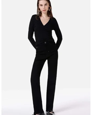 Pantaloni De Dama Negru Regular Fit 792 MILA CL1067205